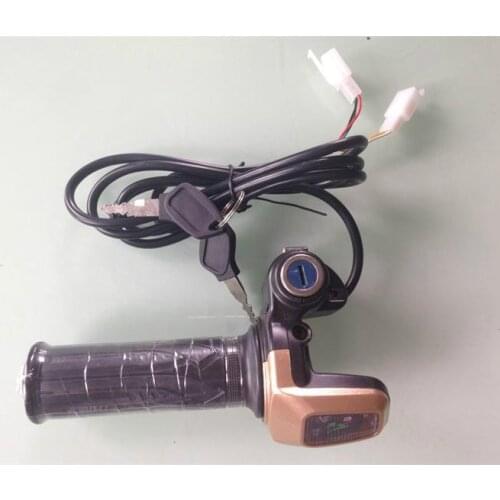 Electric tricycle electric handle live quantity display live door lock with switch forward backward speed regulation
