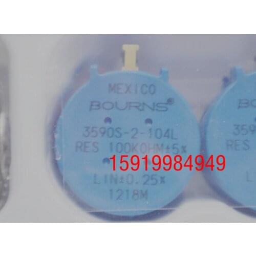 Imported 2W precision multi-turn potentiometer adjustable resistance 3590S-2-104L 100k switch