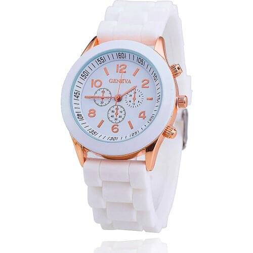 Famous Brand Geneva Silicone Quartz Watch Women Jelly Casual Dress Watches Relogio Feminino Clock Hot Sale Zegarki damskie
