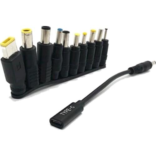 USB Type C PD Power Adapter Converter DC Plug Connector Cable Cord 5.5X2.1 mm Male for Asus for Toshiba Laptop Adapter