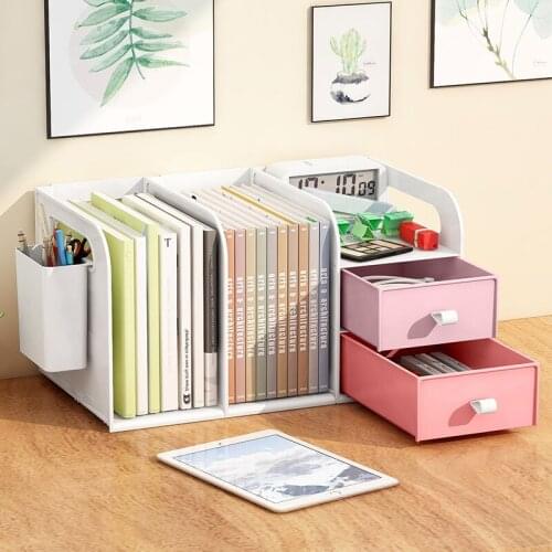 Bookshelf Folder Storage Box on The Desk Simple File Rack Pen Holder Book Stand Office Organize Desktop Rack Desk Organizer