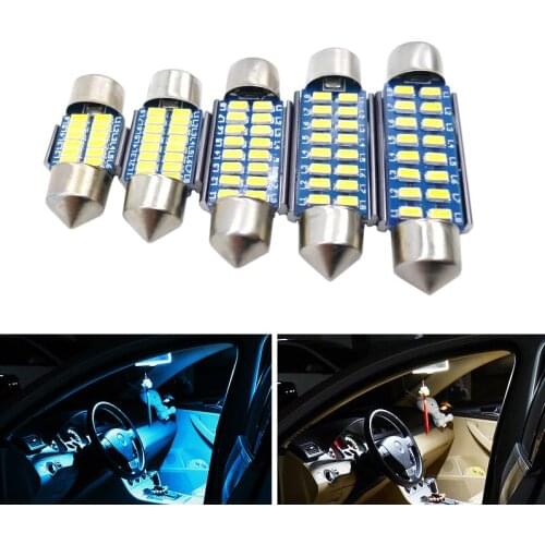 4x C5w Led Canbus Light Bulbs Dome Reading License Plate Lamp For Dodge Caravan Caliber Challenger Charger Journey Ram 1500