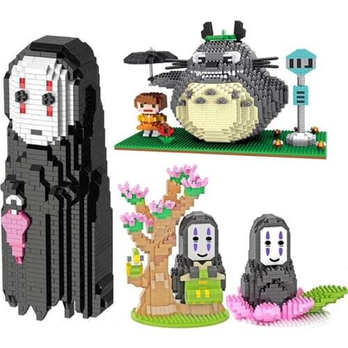 Hot Lepining creators Classic Hayao Miyazaki anime Spirited Away No Face man mini micro diamond building blocks bricks toys gift