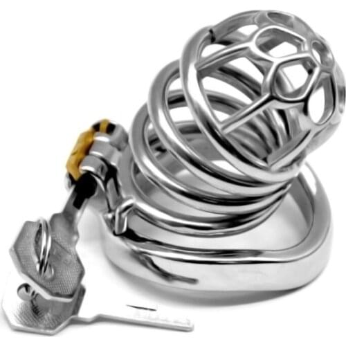 Penis Captivity Male Chastity Lock Cage Sex Good Arc Ring Super-long Cage 40/45/50mm Cockrings Chastity Device for Men G7-1-265A