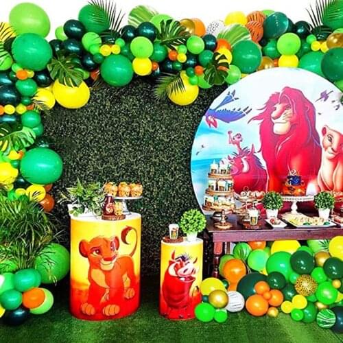 King Lion Simba Theme Paper Plate Lion Guard Disposable Tableware Set Kids Birthday Party Decorations Supplies