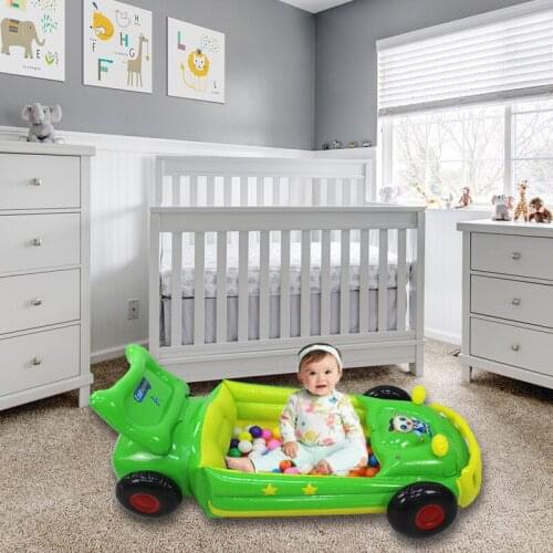 Inflatable Green Bright Yellow Children Toy Car Ocean Balls Pool Cool Outdoor Courtyard Playing Entertainment Kids Interaction