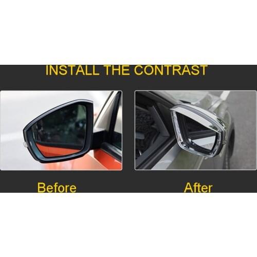 Car Rearview Mirror Cover Door Mirror Rain Shield Sun Visor Trim For Mazda CX-30 CX30 2019 2020 2021 ABS Car Styling Accessories