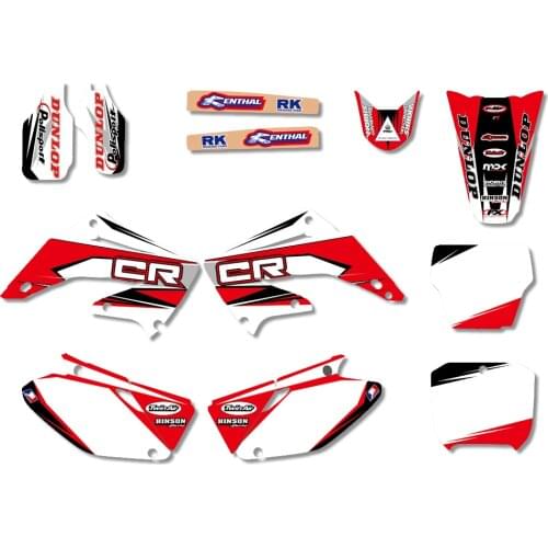 New Style TEAM GRAPHICS & BACKGROUNDS DECALS STICKERS Kits for HONDA CR125 CR250 CR125R CR250R 2002-2012 CR 125 125R 250 250R