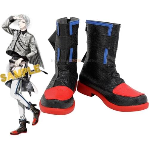 IDOLiSH7 i7 Gaku Yaotome Cosplay Boots Black Customized Shoes for Boys and Girls