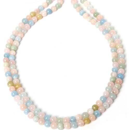 Wholesale AA+ Morganite Stone Round Beads 15" ,100% Natural Stone Guarantee! Beads 6mm For DIY Fasshion Jewelry making