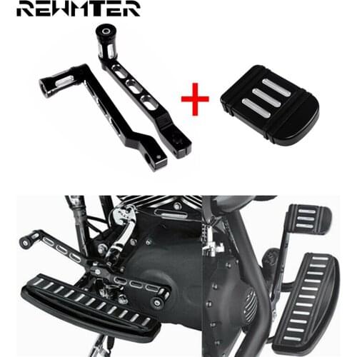 Motorcycle CNC Brake Pedal Pad Heel Toe Shift Lever w/ Shifter Pegs Set For Harley Touring FL Softail Trike Electra Glide FLST