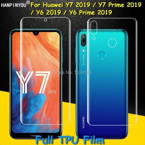 Front / Back Full Coverage Clear Soft TPU Film Screen Protector For Huawei Y6 Y7 2019 / Y6 Y7 Prime 2019 (Not Tempered Glass)