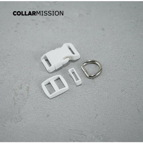 Plastic buckle+Tri-Glid+square keeper+D ring) DIY dog collar 20mm webbing sewing quality accessory premium 17 kinds