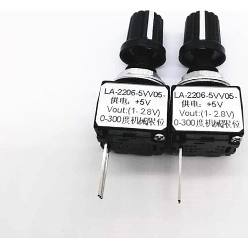 LA Hall Potentiometer Speed Control Motor Turning Angle Sensor Analog 0-5V Limit Damping 0-300 Degrees