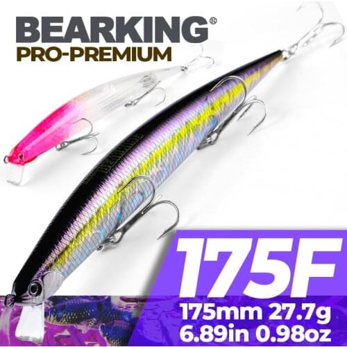 BEARKING jerking bait slim minnow 17.5cm 27.7g 10UV colors Wobblers Carp Fishing Lures Artificial Baits tackles bass