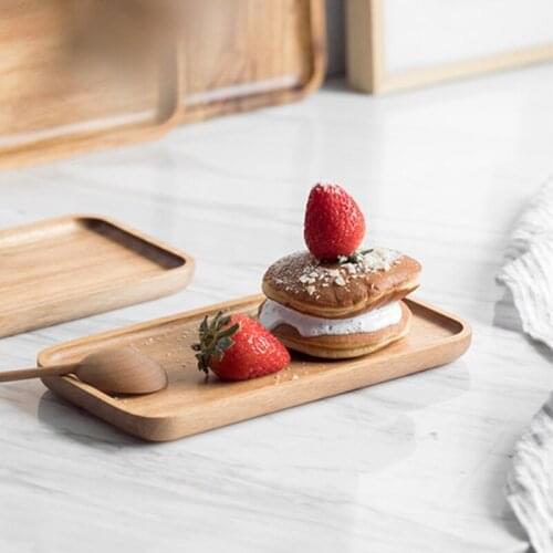 Serving Tray and Platter Solid Natural Wood for Food Holder/BBQ/Party Buffet 94PF