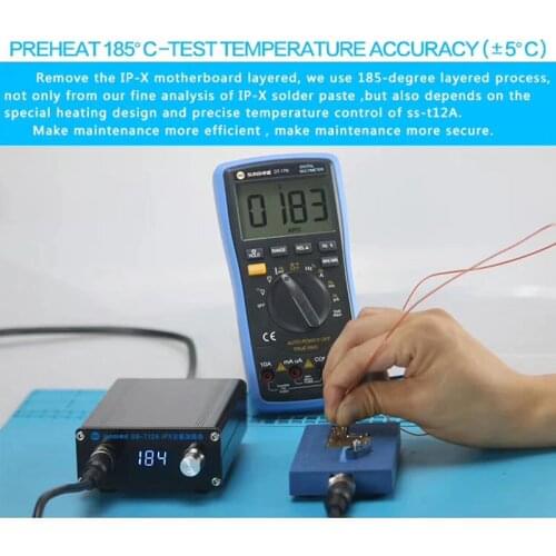 SS-T12A iPhone X Mainboard Stratified Heating Table Disassembly Heating Station 185 degrees accurate Rapid Separation Tool