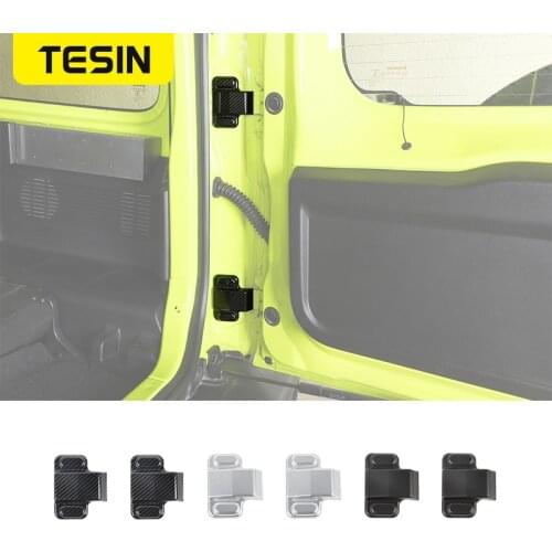 TESIN ABS Car Rear Tail Door Screw Protection Decoration Cover Stickers for Suzuki Jimny 2019+ Car Interior Accessories Styling