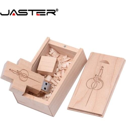 JASTER customer LOGO wooden Cross USB + box USB Flash Drive USB memory stick pendrive 8GB 16GB 32GB 64G Crosses Flash drive gift