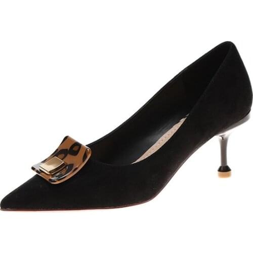 French Girl Stiletto Heels 2019 Tide Shoes New Wild Korean Version Of The Net Red Shallow Mouth Fashion Pointed Female Shoes