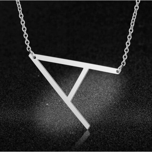 LaVixMia Authentic Stainless Steel Large Letter Jewelry Necklace Wholesale Female Fashion Alphabet Name Necklaces Dropshipping
