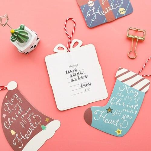 1pcs 1753 Creative Christmas Card DIY handmade greeting card Christmas Eve greeting card