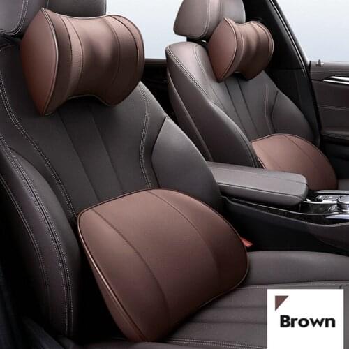 2Packs Car Pillow & Back Support Cushion with Adjustable Strap Neck Pillow Back Cushion Memory Cotton