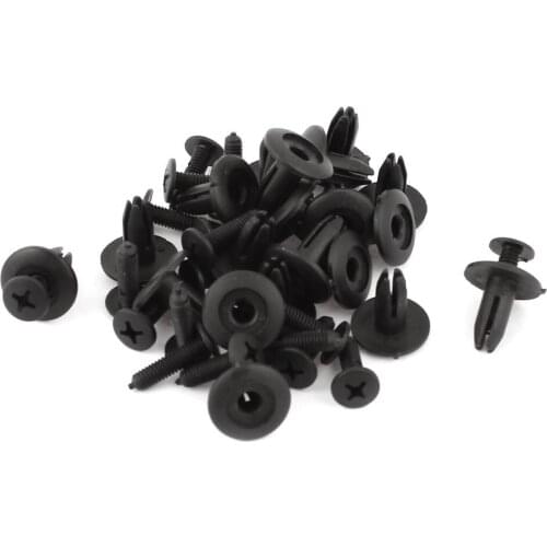 20 Pcs Plastic Rivet Fastener Bumper Fender Retainer Push Clip 6mm