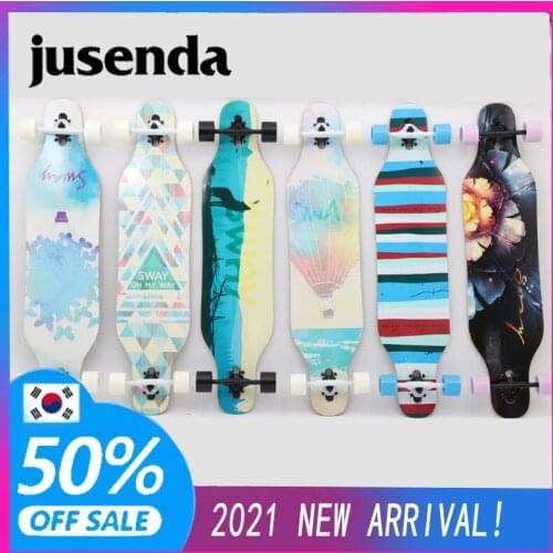 41inch Grade 7 layers Maple Skateboard Four Wheels Natural Maple Wood Longboard Wear-Resistant Thickening Large Deck Skateboards