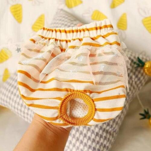 6 Colors Dog Diapers 100% Cotton Dog Cat Pants Dog Physiological Pant XS-L Panty Diapers For Dogs Dot Reusable Diaper Shorts S/L