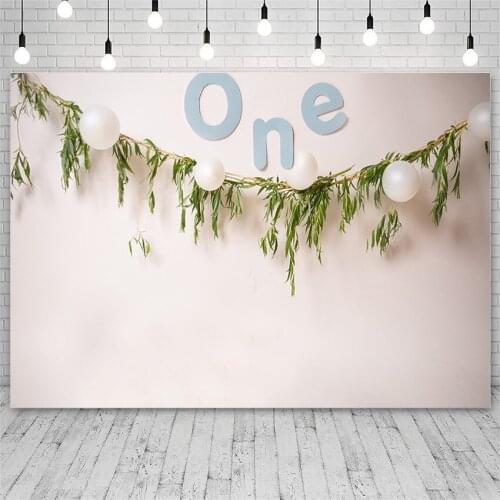 Avezano Backdrops 1st Birthday Party Baby Shower Balloon Green Leaves Photography Backgrounds Photo Studio Photozone Photocall