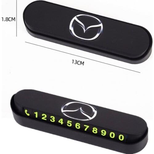 Car Temporary Parking Card Phone Number Card for Mazda Demio 2 3 5 6 M2 M3 M5 M6 CX-5 CX-7 CX-9 RX-8 MX5 MPV Car Decorative