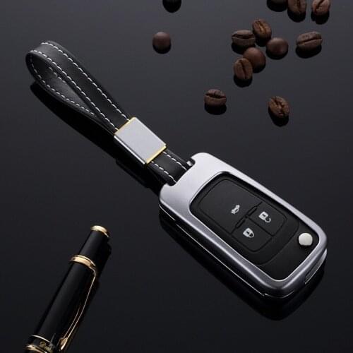 Aluminum Alloy Car Key Case Cover For Buick New Excelle GT GL8 Chevrolet Malibu Folding 2/3/4 Bottons Accessories
