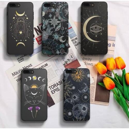 Witch Moon Cat Tarot Phone Case Fundas Shell Cover For Iphone 6 6s 7 8 Plus Xr X Xs 11 12 13 Mini Pro Max