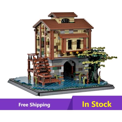 Village Building Blocks Swamp Hideout House Tree Bricks City Model High-Tech Classical Toys For Boys Gift Scene Decoration