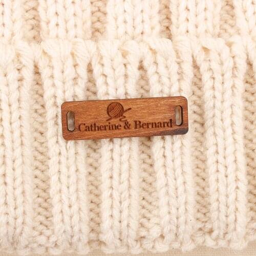 Wooden labels, personalized tags, knit labels, Custom Name, Handmade,Personalized Name, Name Tags (WD1429)