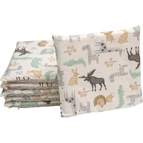 6 Pcs Baby Soft Cotton Crib Bumper Newborn Bed Cot Protector Pillows Infant Cushion Mat Nursery Bedding