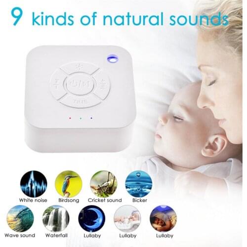 White Noise Machine USB Rechargeable Timed Shutdown Sleep Sound Machine Timer For Baby Adult Office Travel Sleeping Device