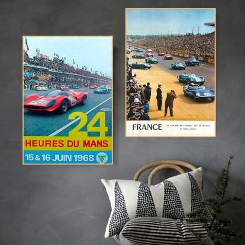 Canvas Painting Nordic 24 Hours of Le Mans Michael Delaney Oil on Posters and Prints Wall Art Picture for Living Room No Frame