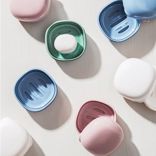 Soap Container Plastic Portable Cases Travel Soap Dish Soap Shelf Organizer for bathroom storage