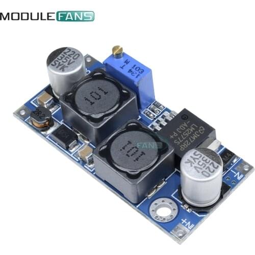 LM2577 DC-DC Auto Boost Buck Step Up Down Converter Module Solar Low Voltage Ripple Board 3V 30V 2A 50KHz Filter Capacitance