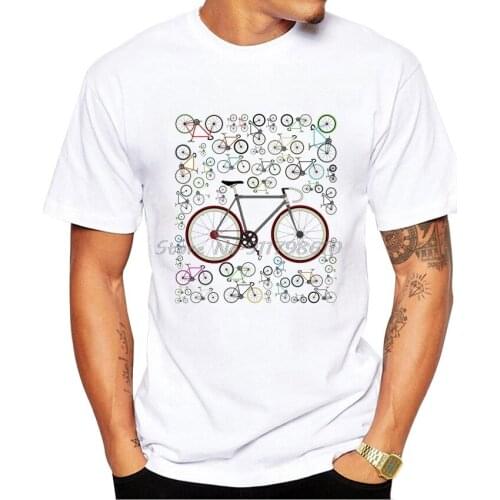 Mens Funny Love Fixie Road Bikes Printed T Shirt Bicycle Lovers Design Boy T-Shirt Summer Humor Men Tops Novelty O-neck Tees