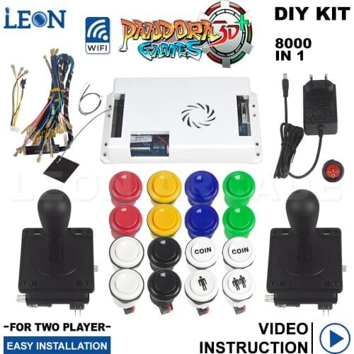 Crt Arcade Kit Pandora Box 3d Happ Arcade Buttons American Joystick Original Pandora Box 3d Wifi 8000 In 1 Save Game Progress