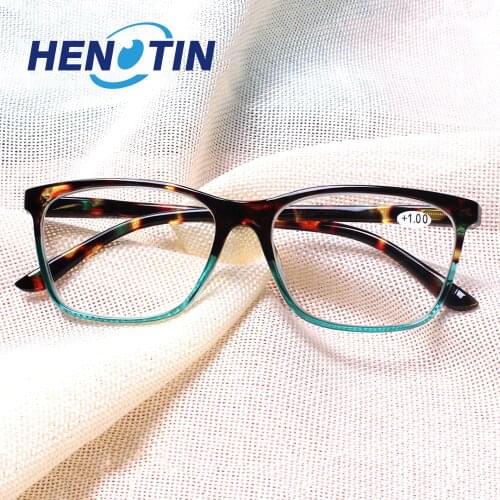 Stylish rectangular reading glasses, spring hinge, male and female readers glasses, diopter 0.5 1.75 2.0 3.0 4