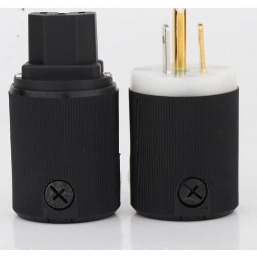 One Pair High Quality Hubbell HBL8215C Red Copper Plated US Version Power Connector Plug