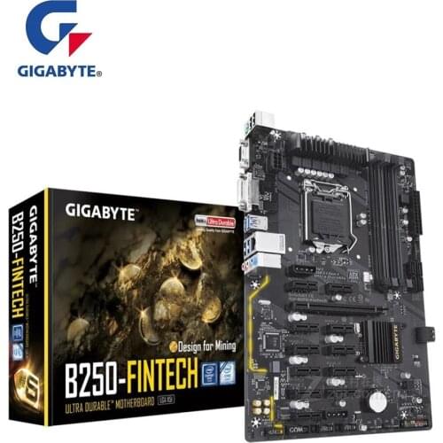 Original New for GIGABYTE B250-FinTechMotherboard for Gigabyte B250-FinTech B250 LGA1151 DDR4 Supports I7 7700K