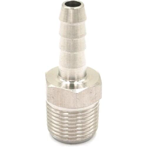Hose Barb I/D 10mm x 3/8" BSPT Male Thread 304 Stainless steel coupler Splicer Connector fitting for Fuel Gas Water Plumbing