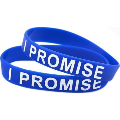 1PC I Promise Silicone Wristband Printed Logo Adult Size