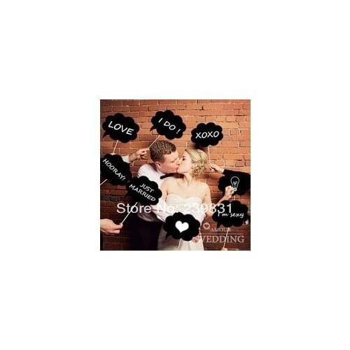 Wedding & Events DIY WORDS IN CARD On A Stick Wedding Party Photo Booth Props Photobooth Funny Groom and Bride deco For Wedding