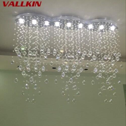 Led Crystal Chandeliers Ceiling Lamps Rectangle Luminaria de teto for Aisle Stair Hallway lights Plafon Abajur Lighting Fixtures